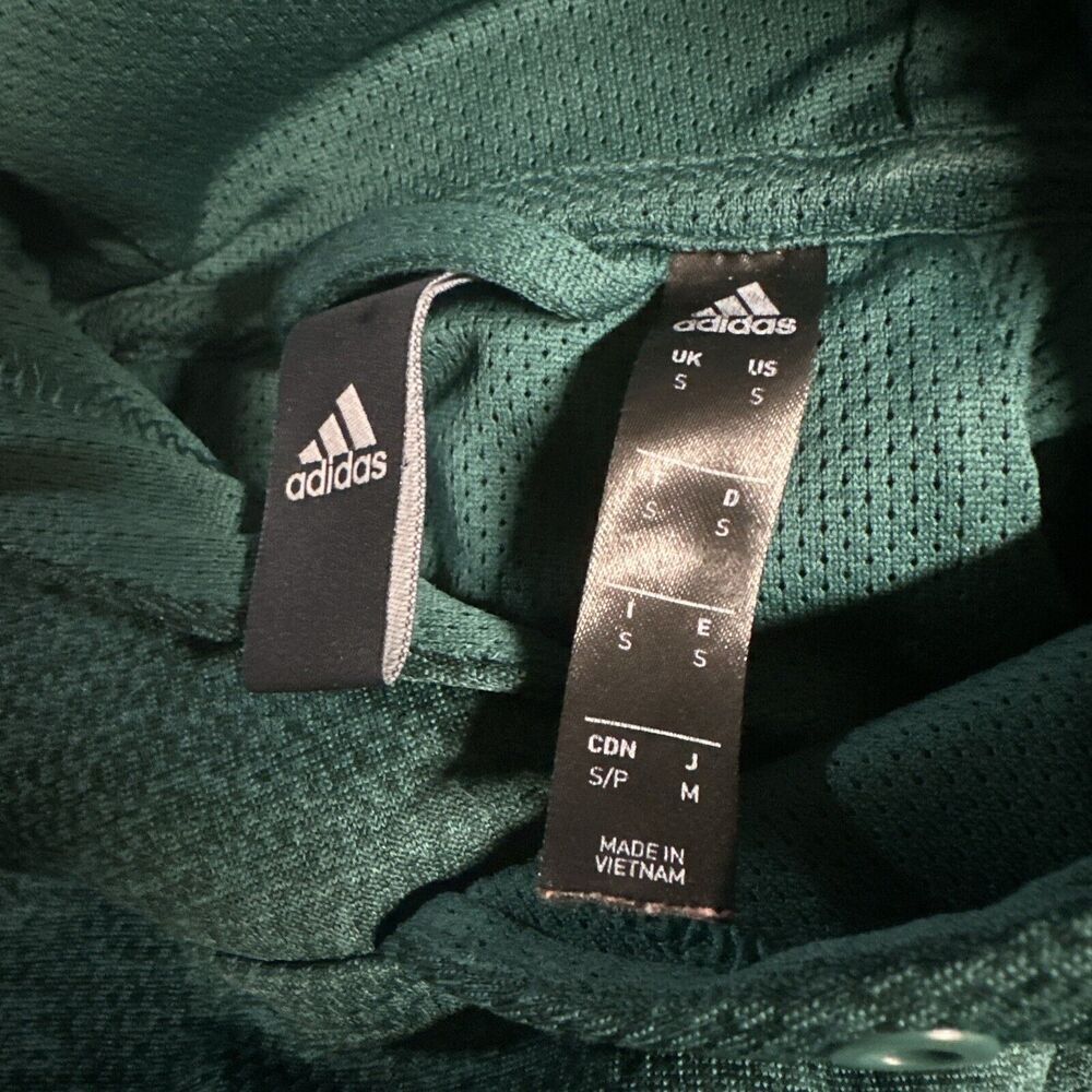 Adidas For Creators Only Hoodie Mens Small Pullover Dark Green No Drawstring - Picture 5 of 6